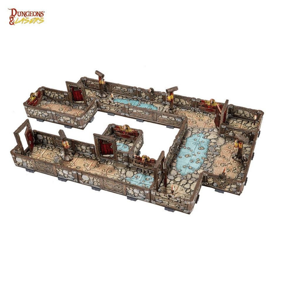 Dungeons & Lasers: PrismaCast Dwarven Mine - Pre-Painted Half Height Wall - Good Games