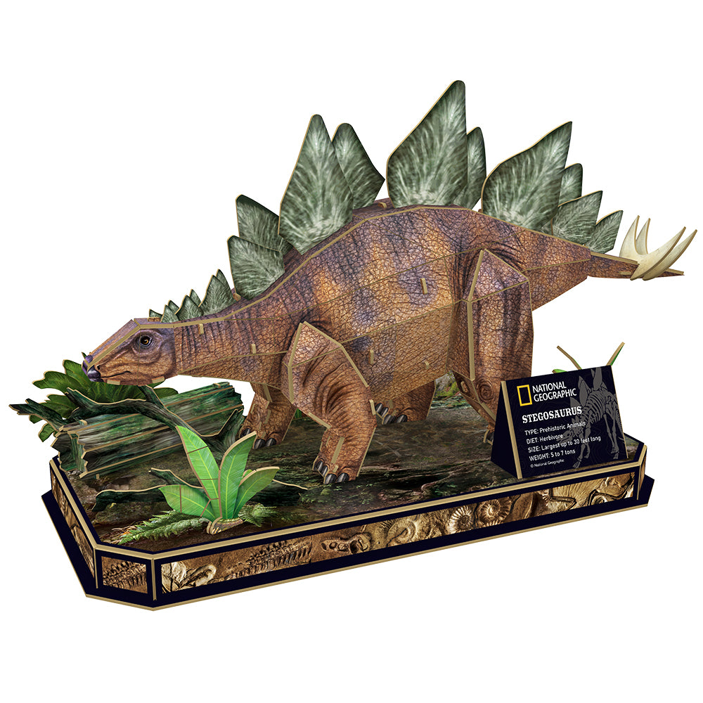 Stegosaurus - 62 piece 3D Puzzle from CubicFun National Geographic 