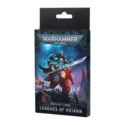 Warhammer 40,000 Leagues of Votann Datasheet Cards box, showing an armored warrior with a large blade