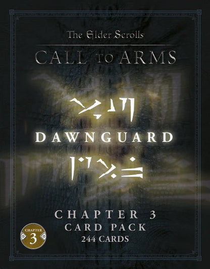 Showing dark, glowing text, 244 cards