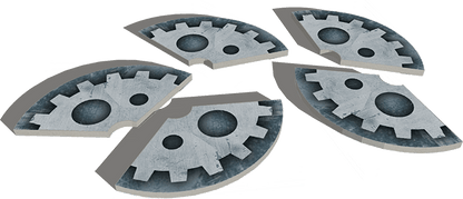 Diesel Demolition Derby tokens with colorful gear designs