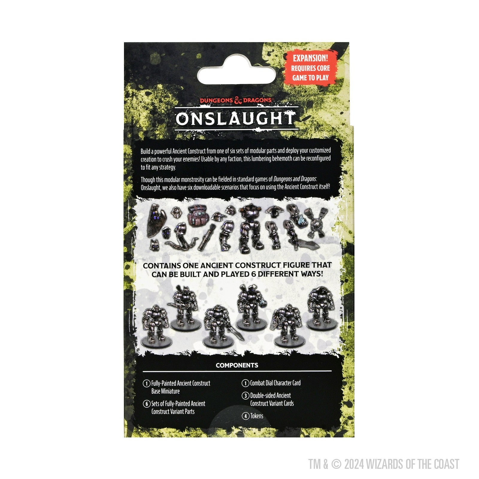 Dungeons & Dragons Onslaught - Ancient Construct Expansion packaging box back view