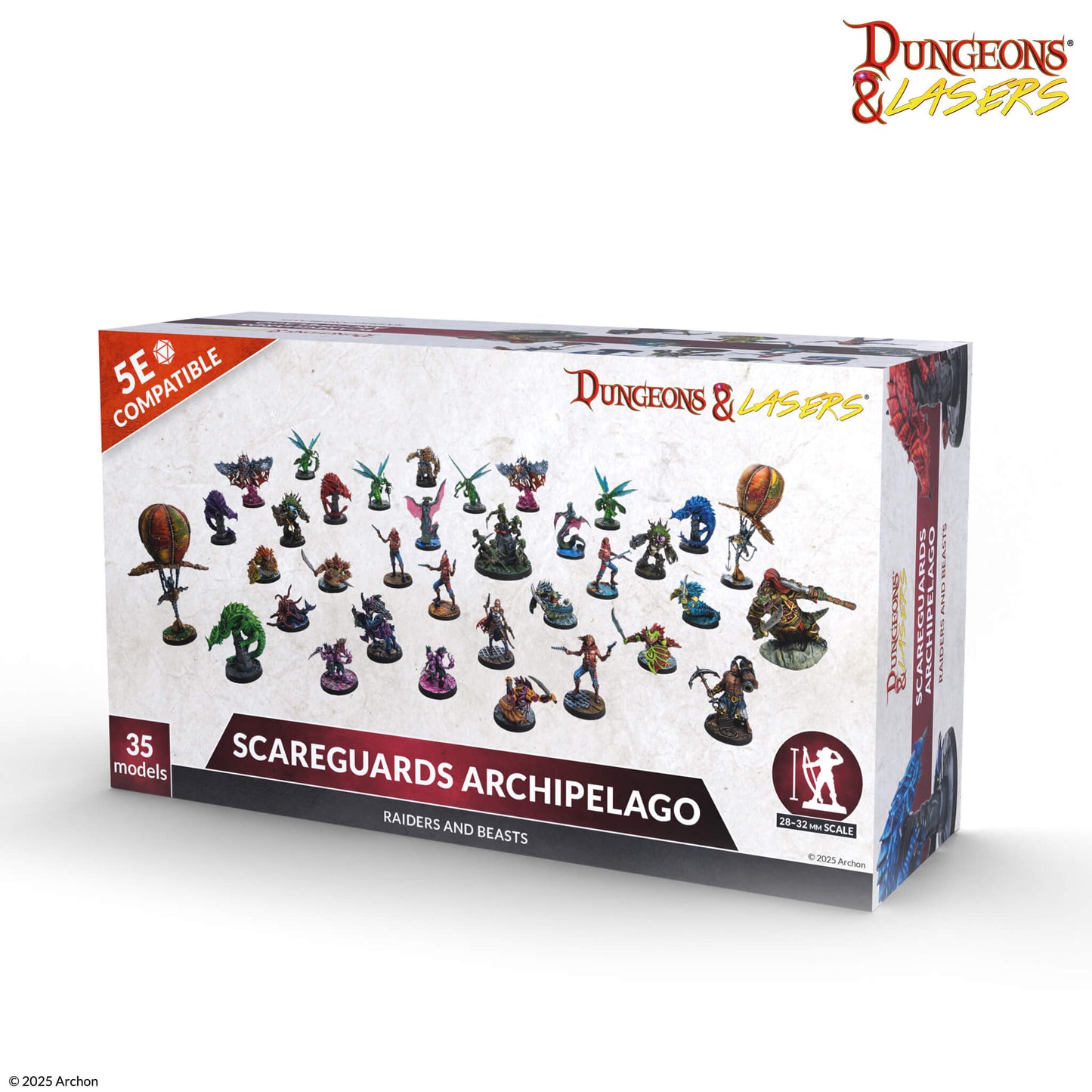 Dungeons & Lasers 'Scareguards Archipelago: Raiders and Beasts' 5E compatible box set with 35 fantasy miniatures