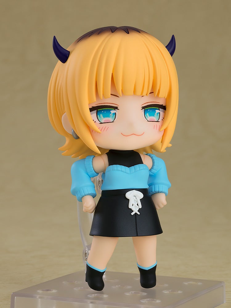 Nendoroid MEMcho posed with peace sign and cheerful faceplate