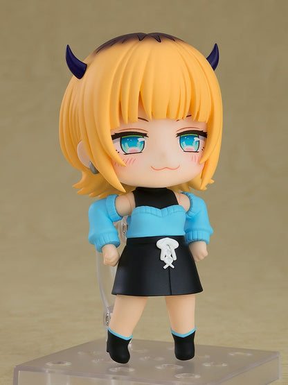 Nendoroid MEMcho posed with peace sign and cheerful faceplate