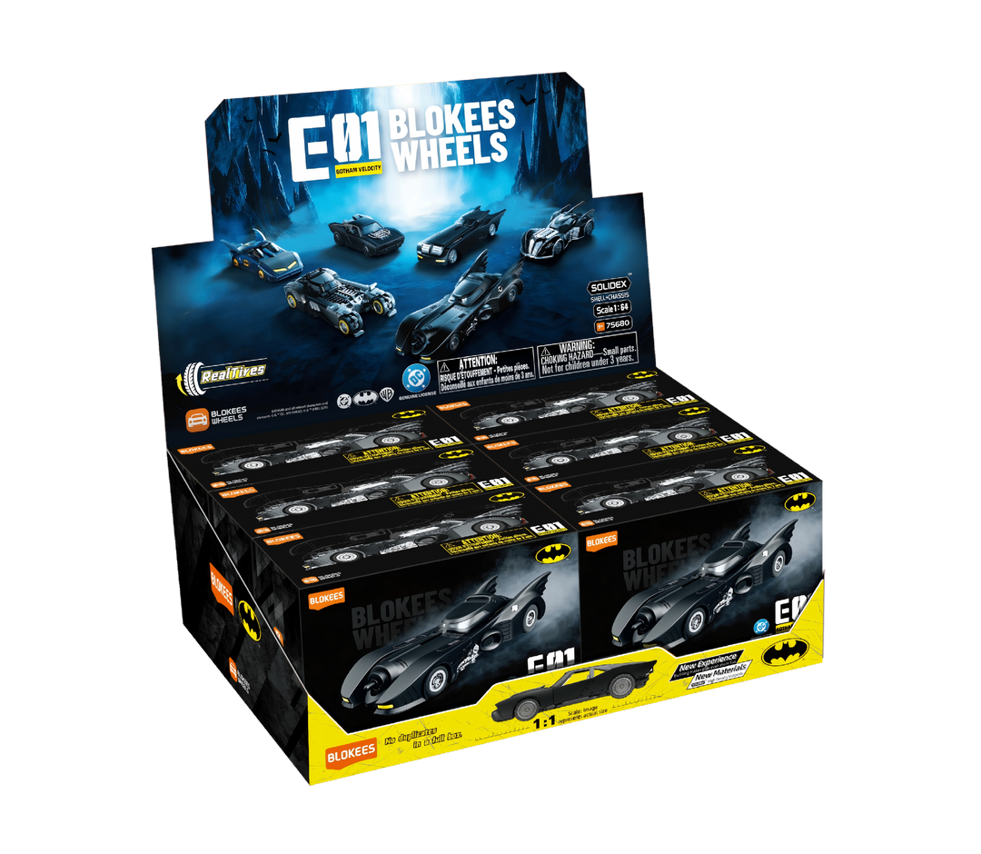 Blokees Wheels PDQ (6 in 1) - BATMAN E01 - Gotham Velocity Blind Box Display