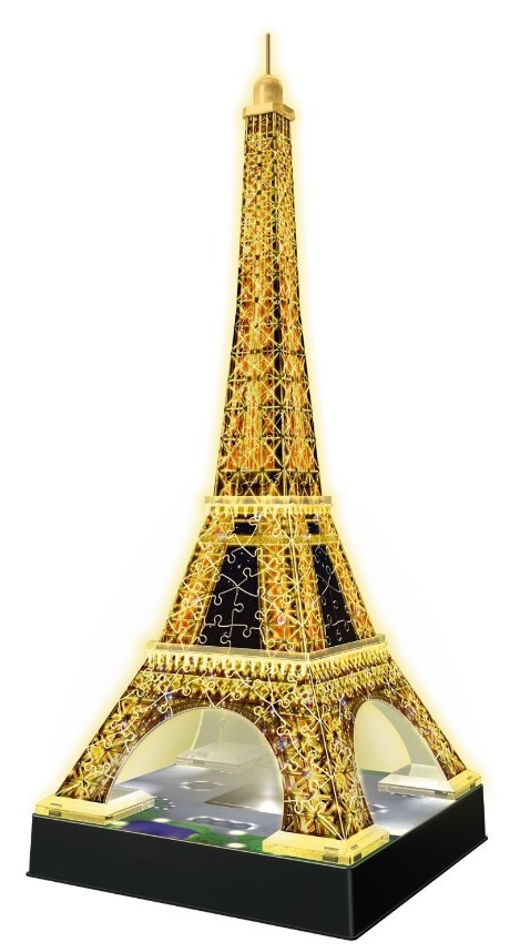 Ravensburger - 3D Eiffel Tower At Night - 216 Piece Jigsaw - Good Games