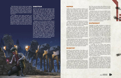 A saboteur crouches, holding a detonator, as Imperial AT-AT walkers explode behind them