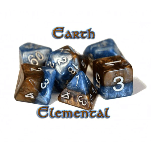Halfsies Dice Earth Elemental Set 7