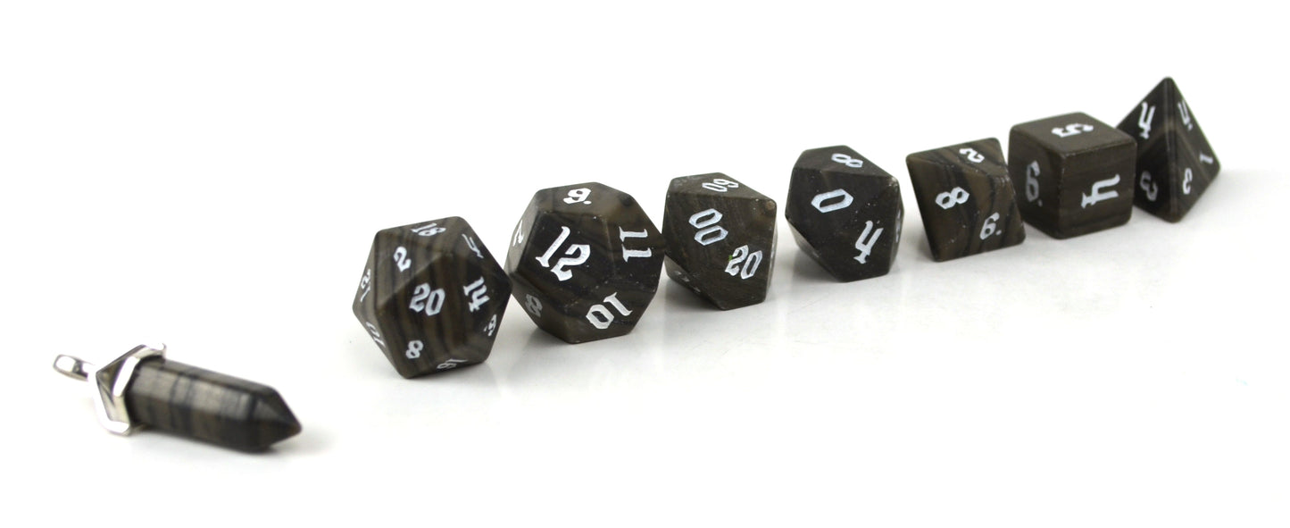 Level Up Dice - Raised Eramosa Marble (JD) - Good Games