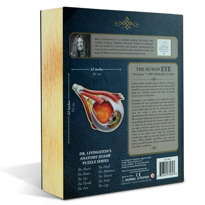 Genius Games Dr. Livingston's The Human Eye Anatomy Puzzle - 544 piece Jigsaw - Good Games