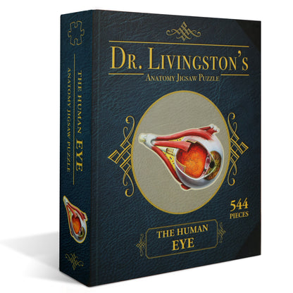 Genius Games Dr. Livingston's The Human Eye Anatomy Puzzle - 544 piece Jigsaw - Good Games