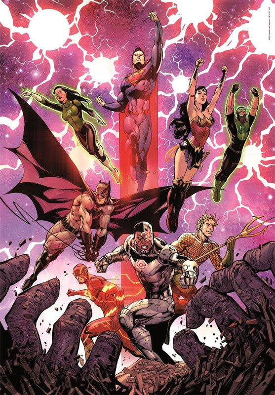 Clementoni DC Comics Compact Box #2 1000pc Puzzle Justice League comic art print