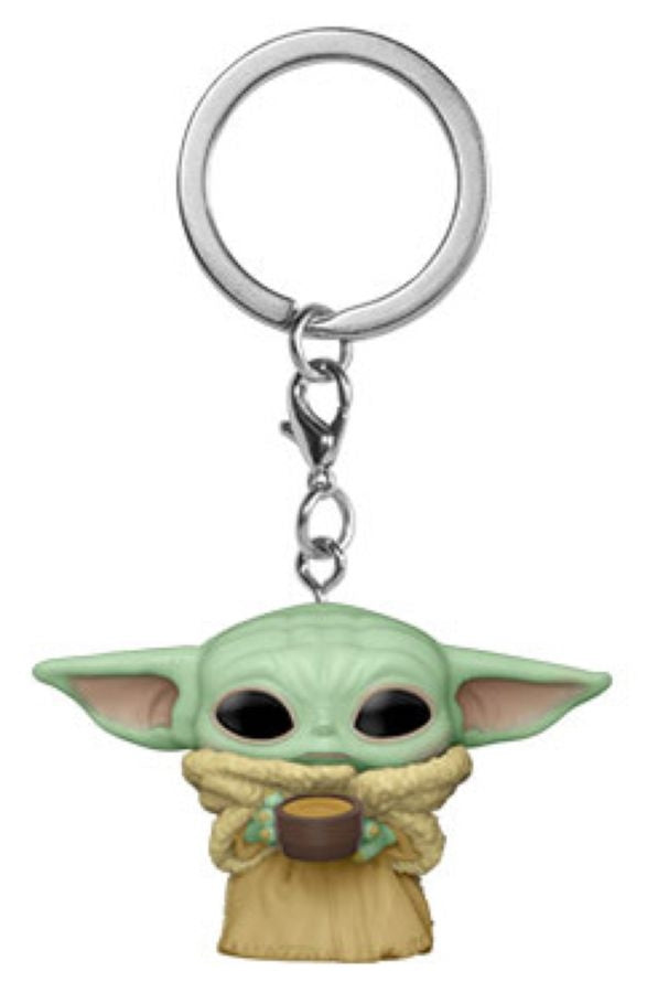Star Wars: The Mandalorian - The Child with Cup Pocket Pop! Keychain (Preorder) - Good Games