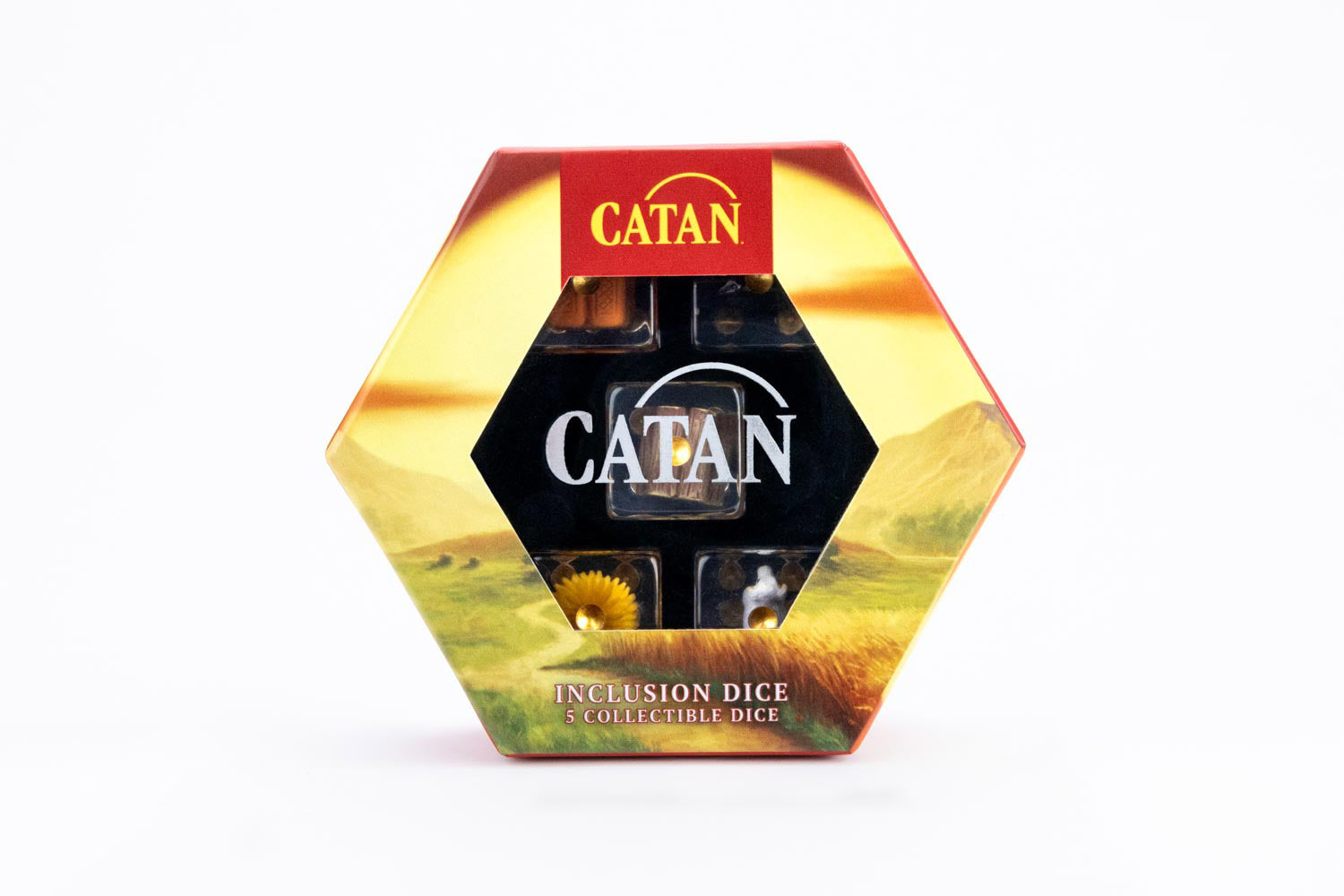 FanRoll by Metallic Dice Games - Catan Inclusion D6 Dice Set 5-Pieces 22mm - Good Games
