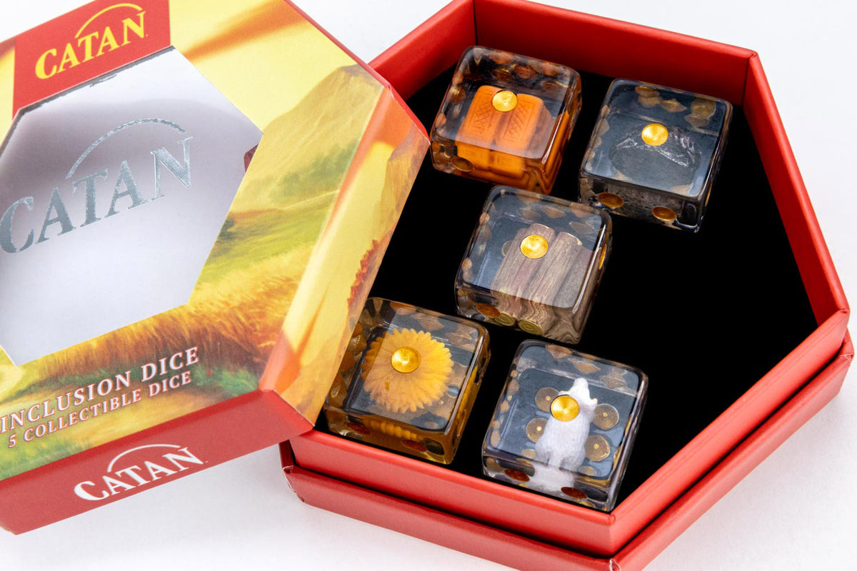 FanRoll by Metallic Dice Games - Catan Inclusion D6 Dice Set 5-Pieces 22mm - Good Games