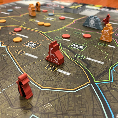 Game board and player token close-up from Virtual Revolution gameplay scene