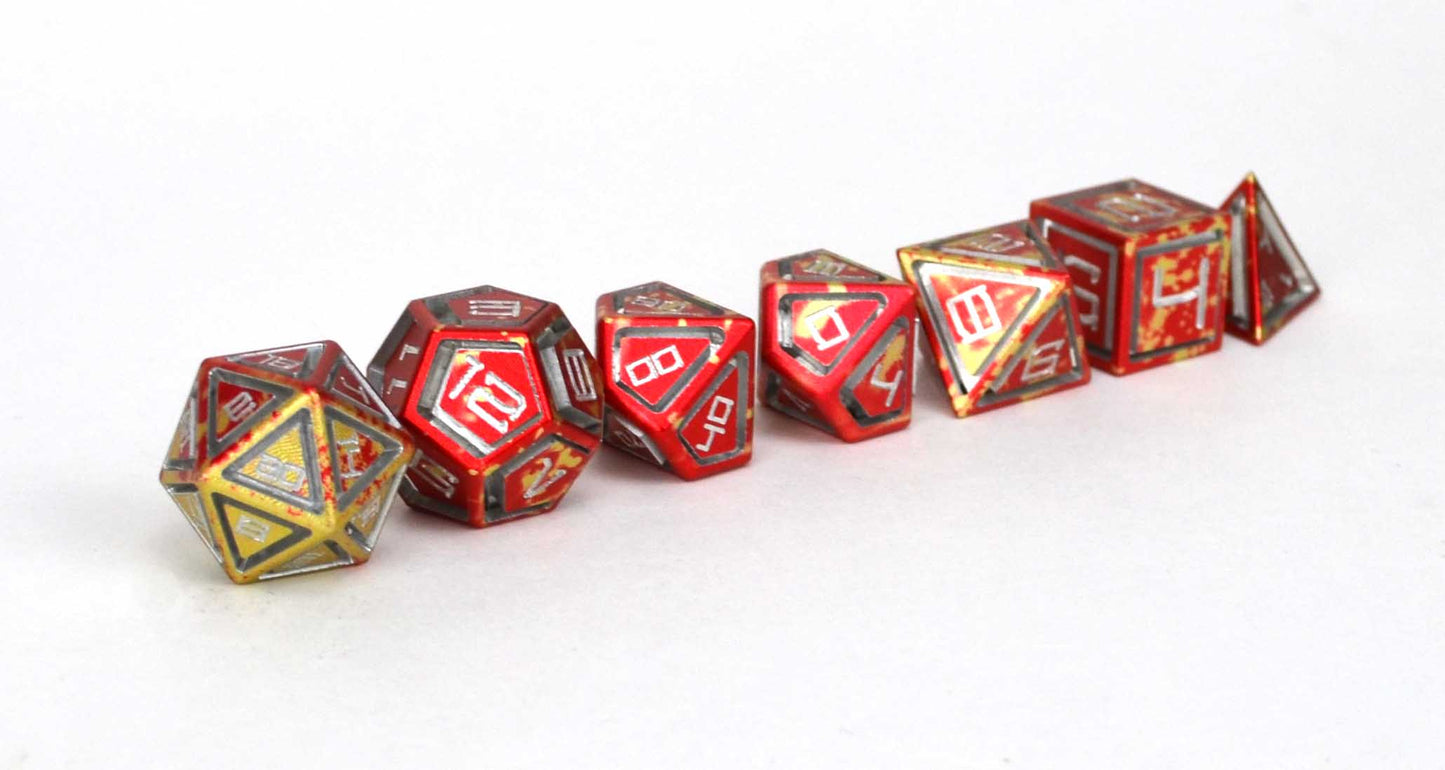 Level Up Dice - Flashed Caged Aluminium - Good Games