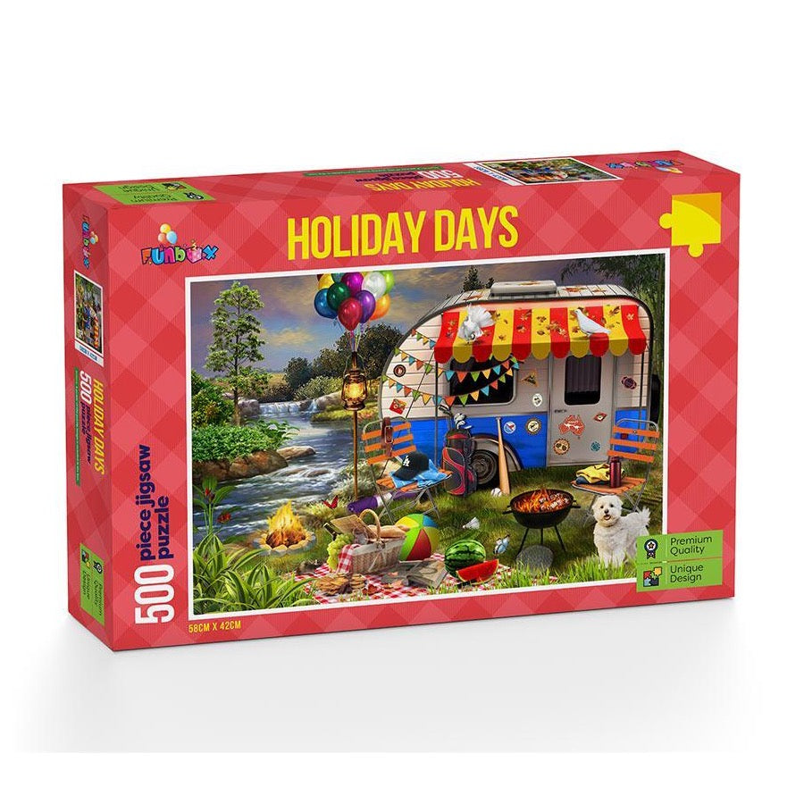 Funbox - Holiday Days Caravanning - 500 Piece Jigsaw