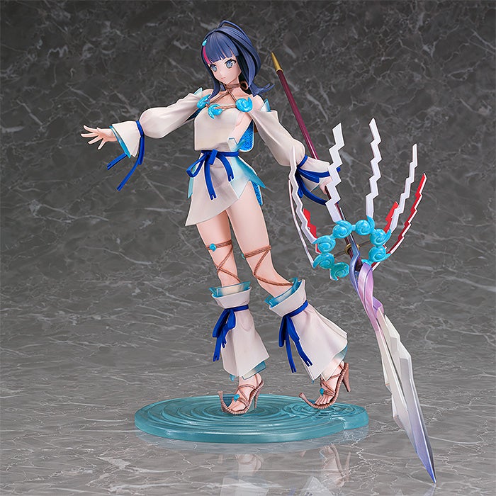 Fate/Grand Order Lancer/Utsumi Erice figure in dynamic pose with translucent blue spear