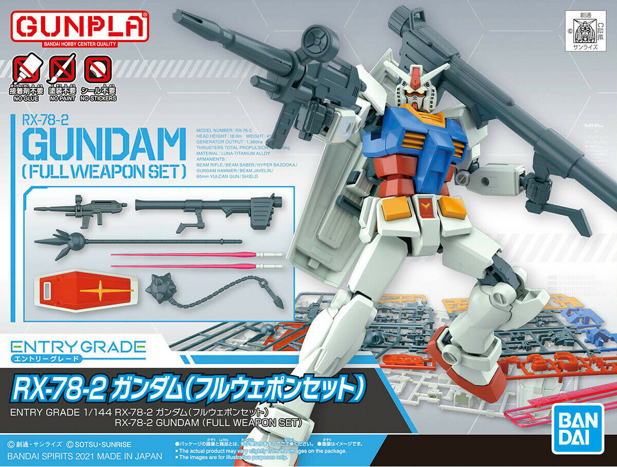 Bandai Entry Grade RX-78-2 Gundam (Full Weapon Set) - Good Games