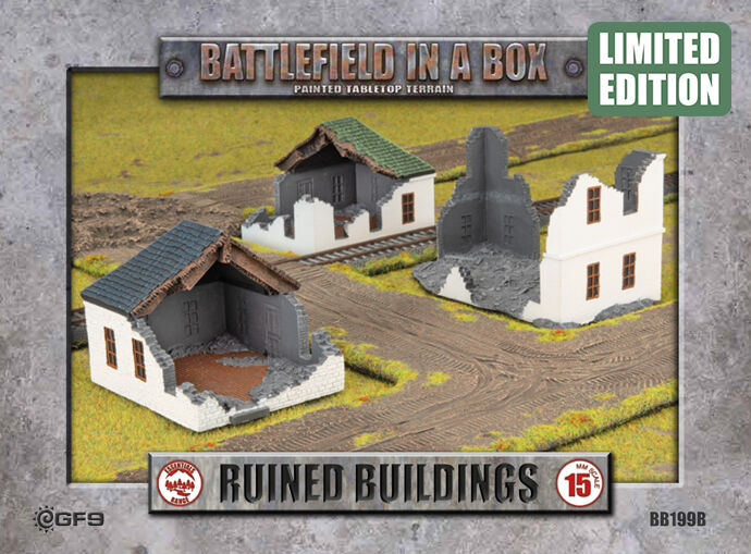 Battlefield in a Box: Ruined Buildings (x3) (White/Grey - Limited Edition) - Good Games