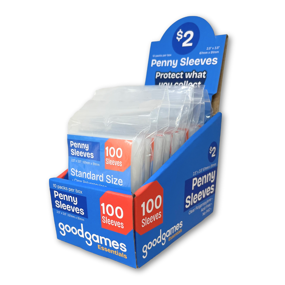 Good Games Essentials Penny Sleeves Display of 1000