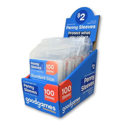 Good Games Essentials Penny Sleeves Display of 1000