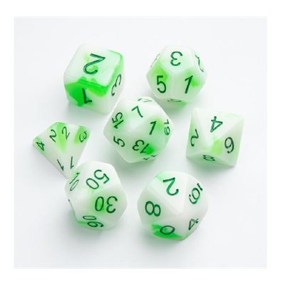 Gamegenic Glow Series - Venom Stones - RPG Dice Set (7 Die Set)