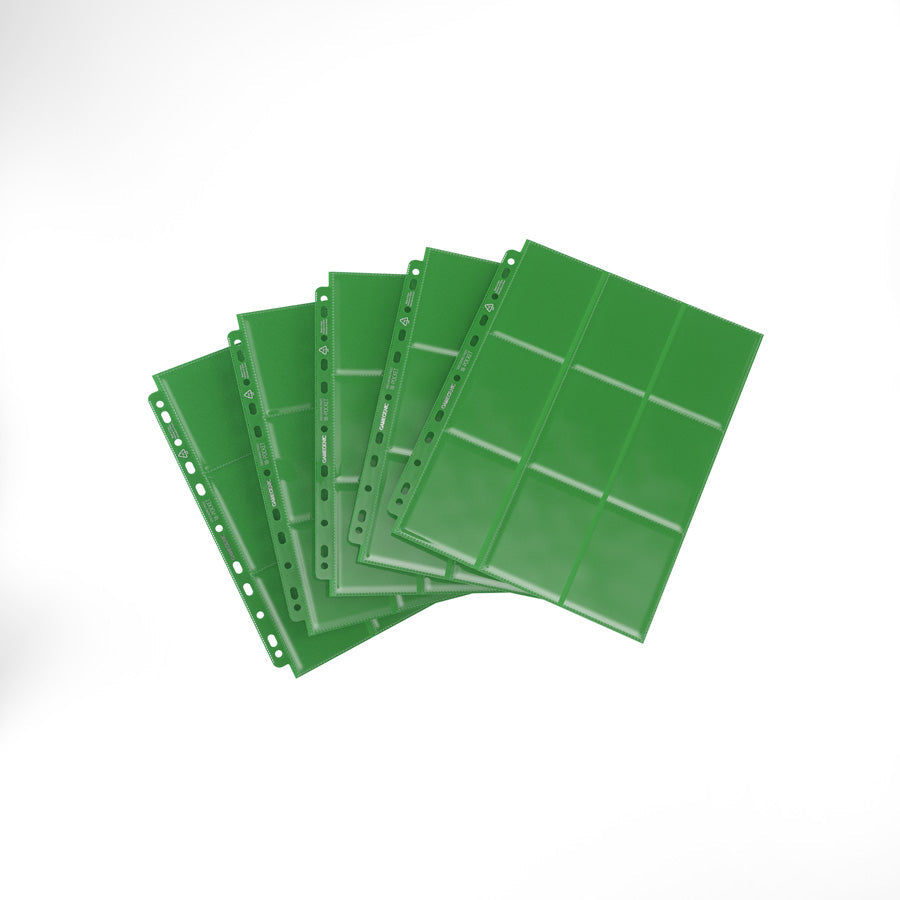 Gamegenic Sideloading 18 Pocket Pages 10 Pcs Pack Green