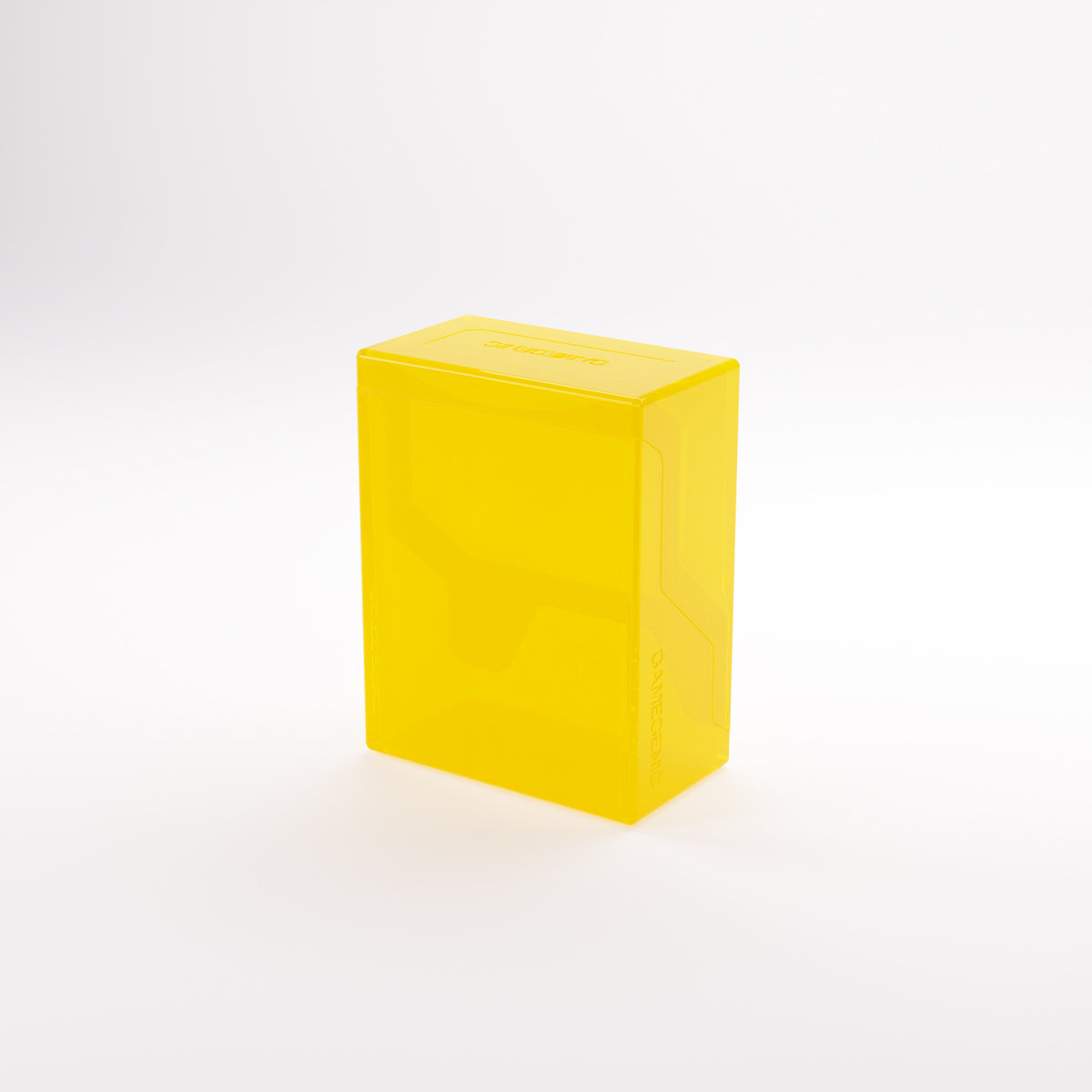 Gamegenic Bastion 50+ Deck Box - Yellow Closed front angle view