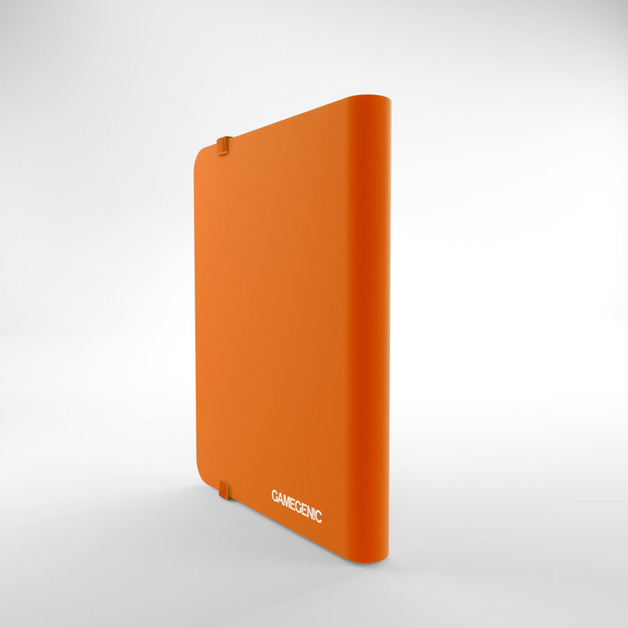 Orange Gamegenic Casual Album standing upright with rounded edges and small clips