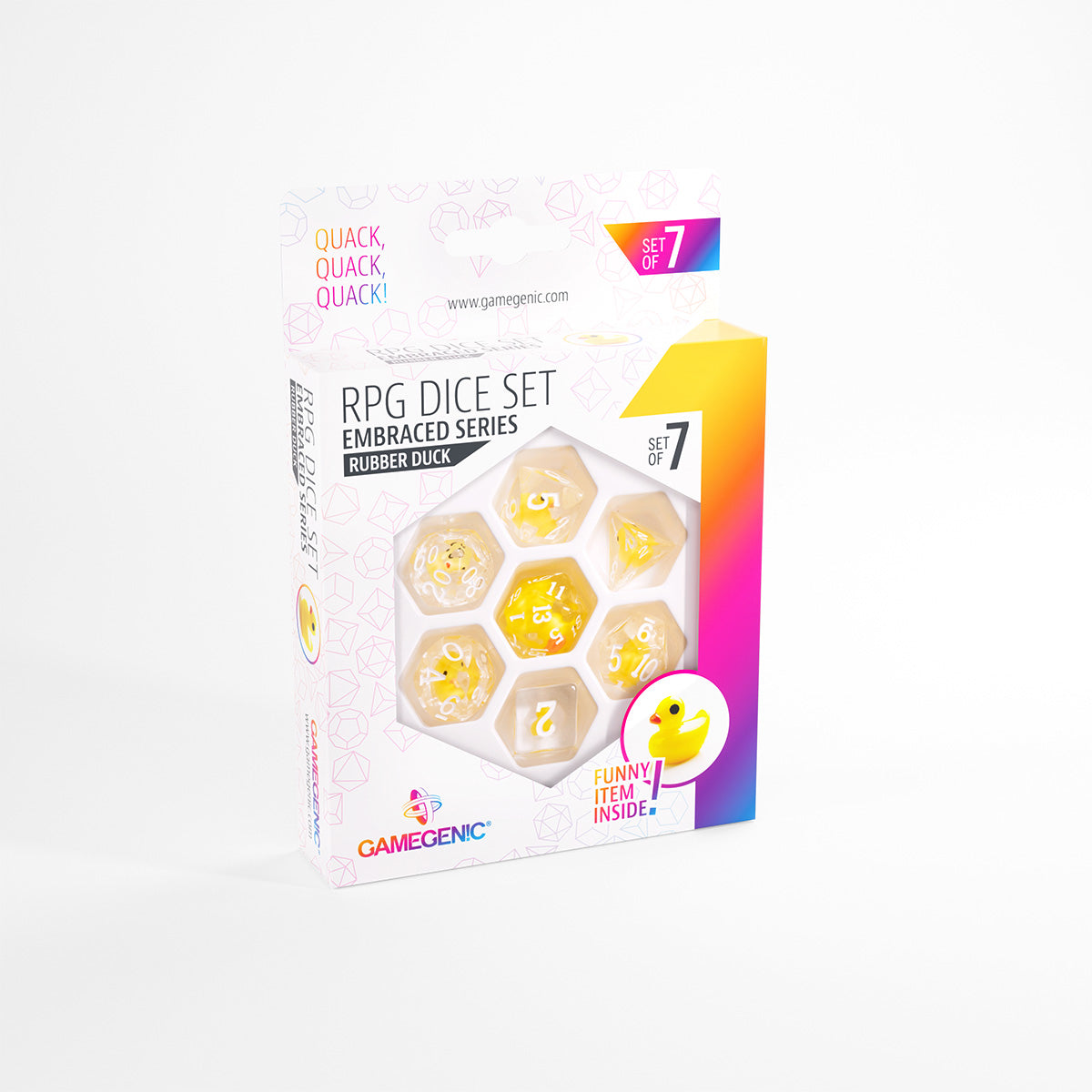 Gamegenic Embraced Series - Rubber Duck - RPG Dice Set (7pcs)