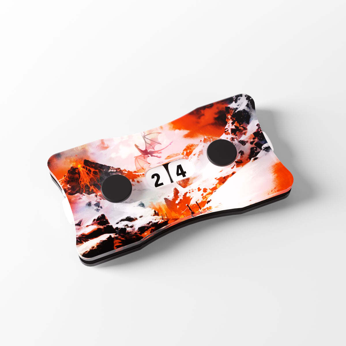 Mountain-style Gamegenic double life counter angled view