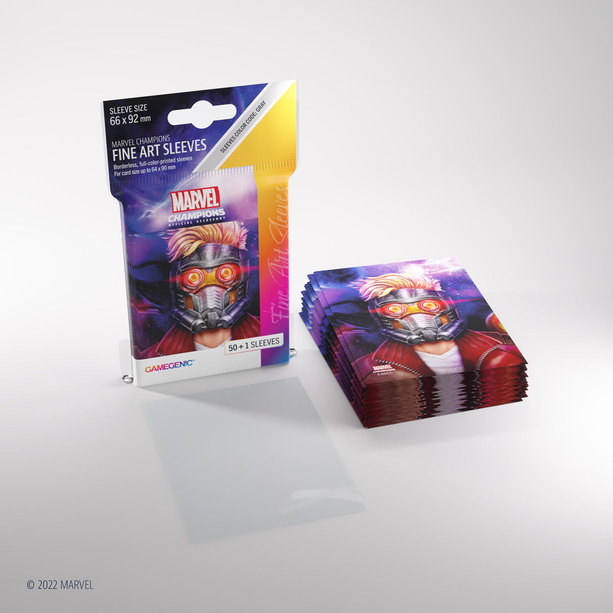 Star-Lord sleeve pack with contents displayed
