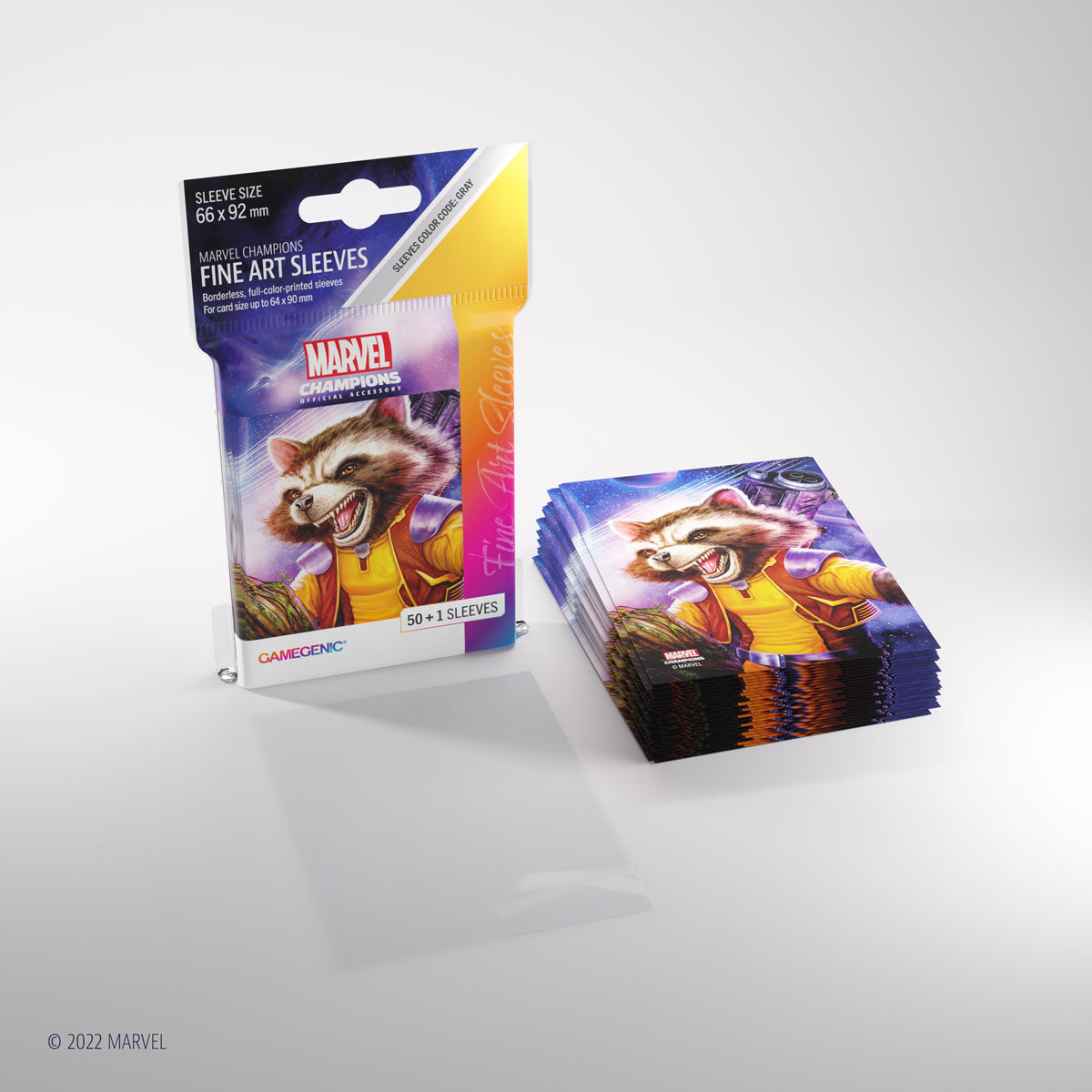 Rocket Raccoon sleeve pack with contents displayed