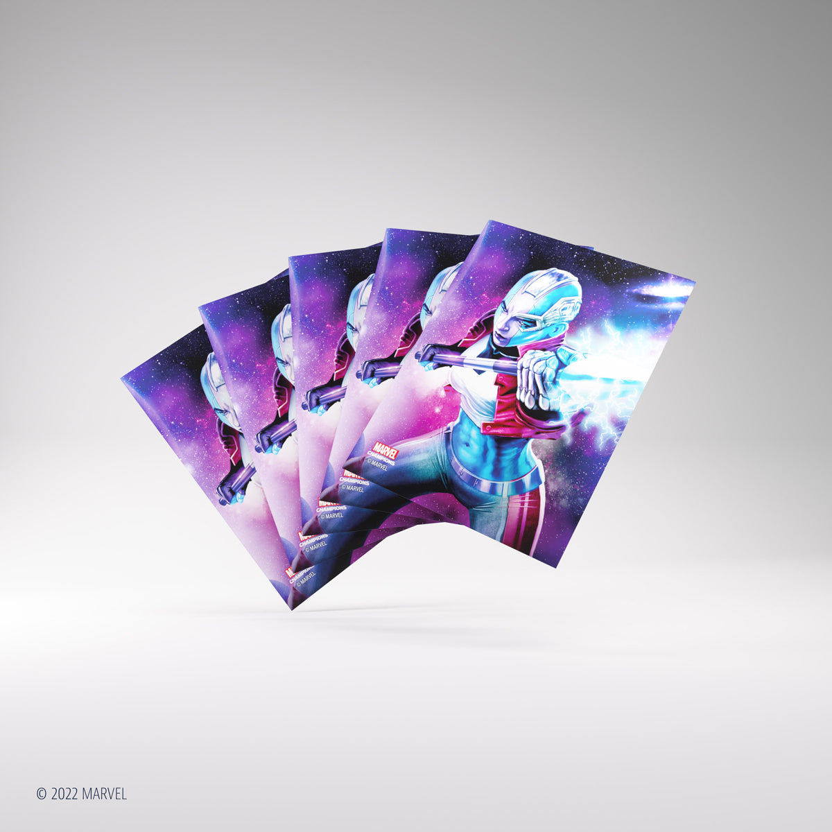 Nebula Fine Art Sleeves displayed fanned out to show design