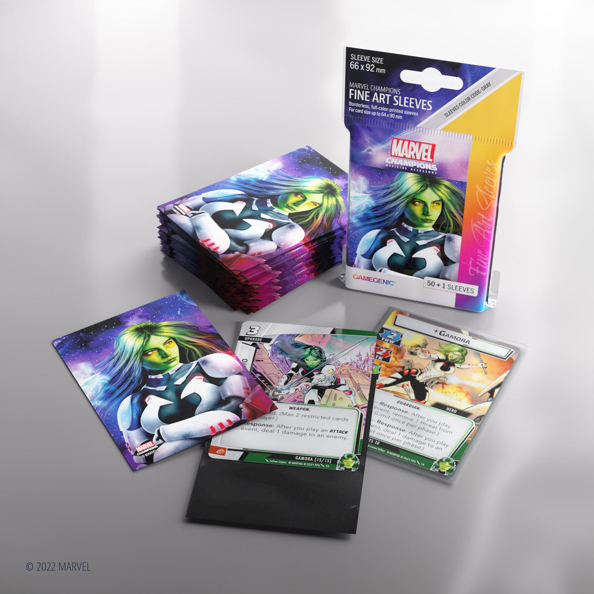 Gamora sleeve in card mockup view