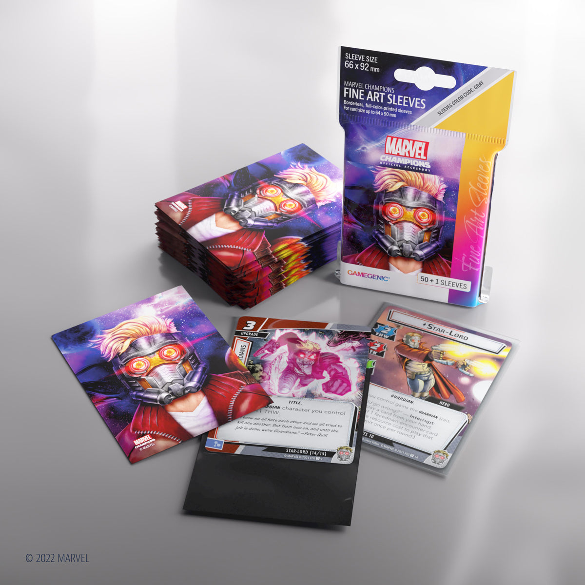 Star-Lord sleeve in card mockup view