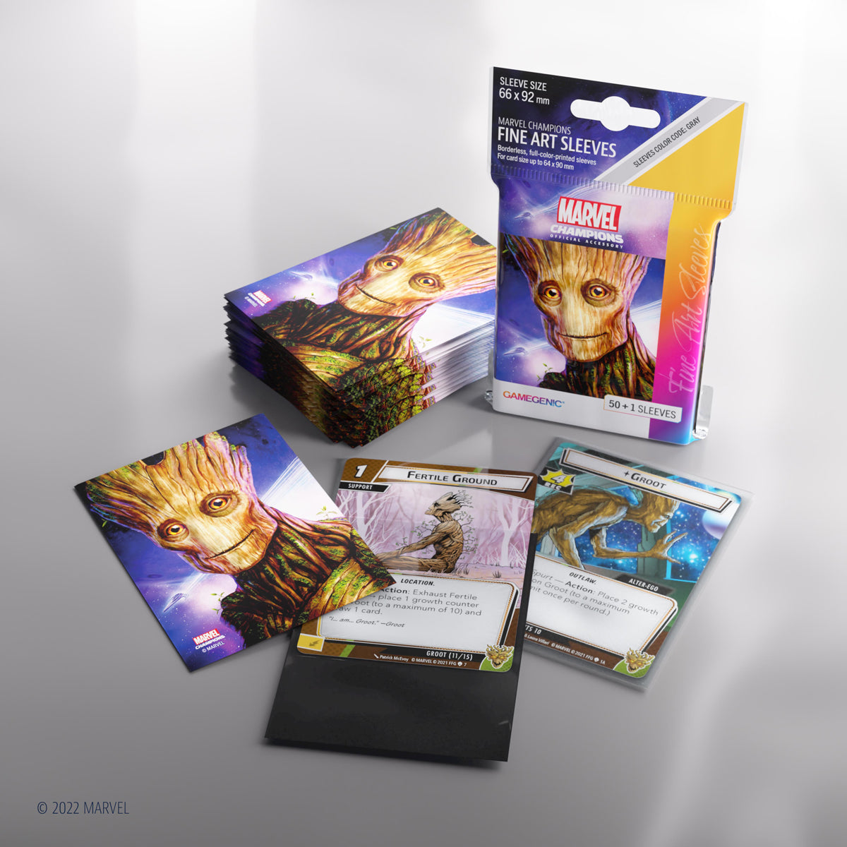 Mockup display of Groot sleeves in use