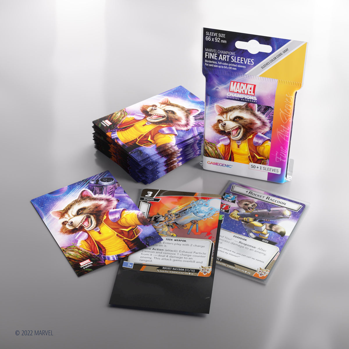 Rocket Raccoon sleeve in card mockup view