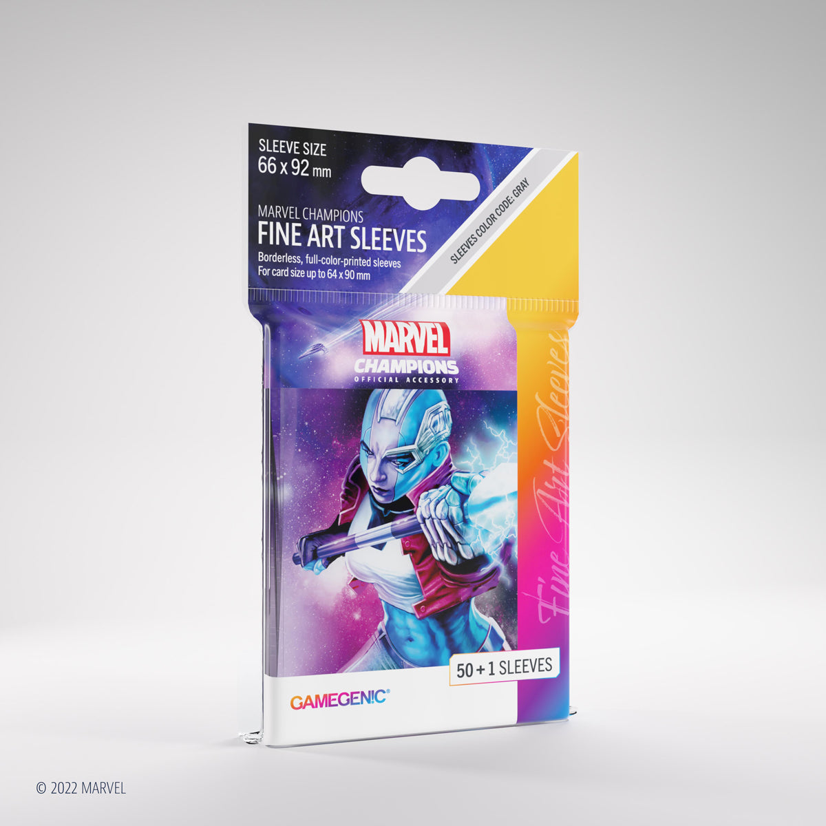 Nebula Fine Art Sleeves retail packaging with Marvel branding