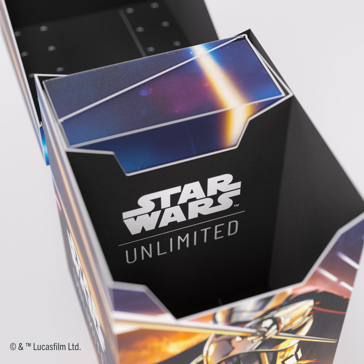 Top view of open Captain Phasma Soft Crate with visible dividers