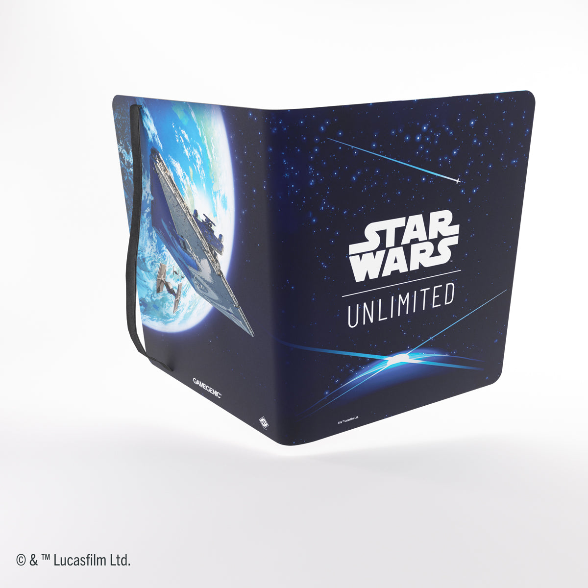 Side angle of the Card Back Blue casual album