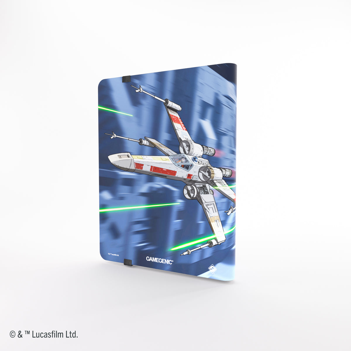 Close-up showing sleeves and card layout X-Wing/Tie Fighter