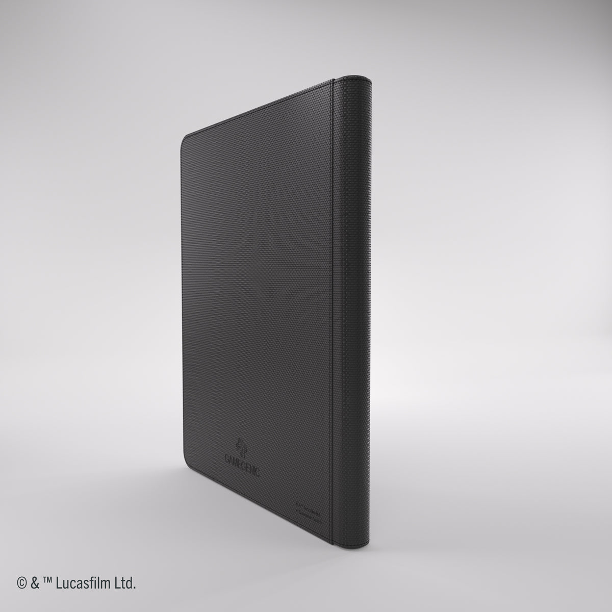 Zip-Up Black album partially open with visible card sleeves