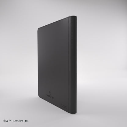 Zip-Up Black album partially open with visible card sleeves