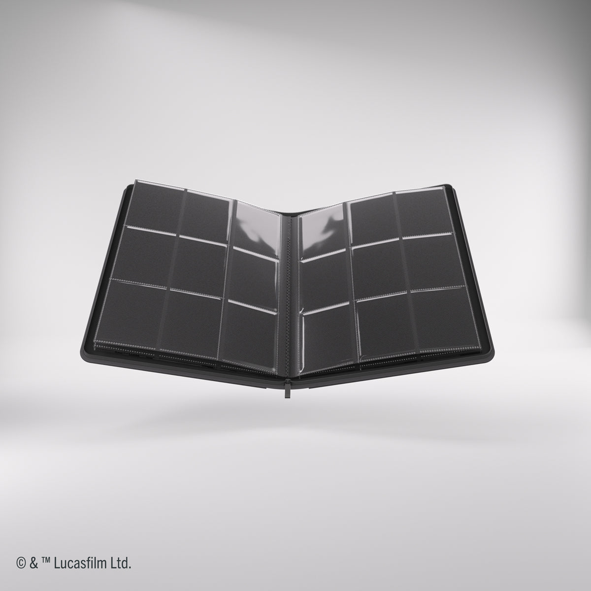 Zip-Up Black binder with cards stored inside