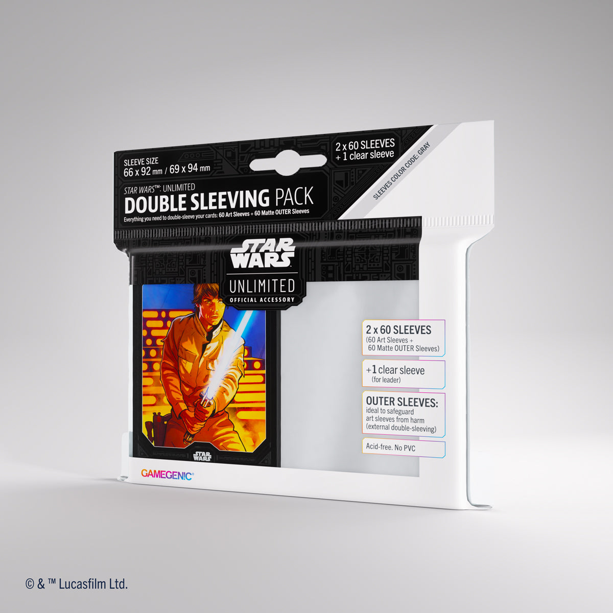 Gamegenic Star Wars Unlimited Art Sleeves Double Sleeving Pack - Luke Skywalker - Good Games
