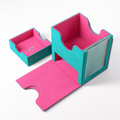 Gamegenic - Sidekick PRO 100+ XL Convertible Deck Box - Teal/Pink - Good Games